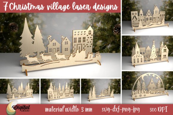 3D Christmas Village Bundle Laser Cut: A Creative Solution for Holiday Projects