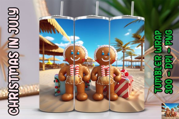 3D Gingerbread Men Tumbler 10