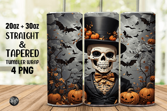 3D Skeleton Halloween Tumbler Wraps 20oz: A Creative Solution for Seasonal Decor
