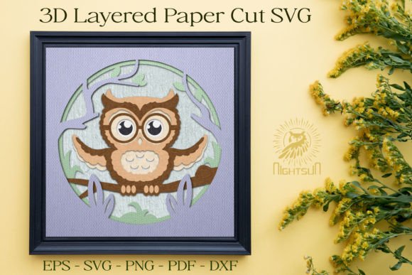 Cute Owl 3D Layered Papercut SVG: A Creative Tool for Crafters and Designers