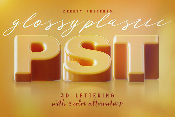 Glossy Plastic – 3D Lettering for Eye-Catching Designs