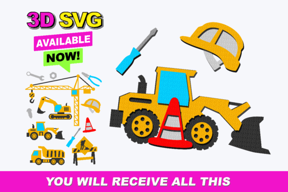 Heavy Construction Elements 3D SVG