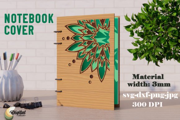 Notebook Cover Laser Cut 3D