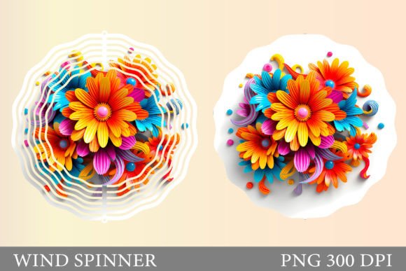 Paper Flowers Spinner. 3D Flower Spinner