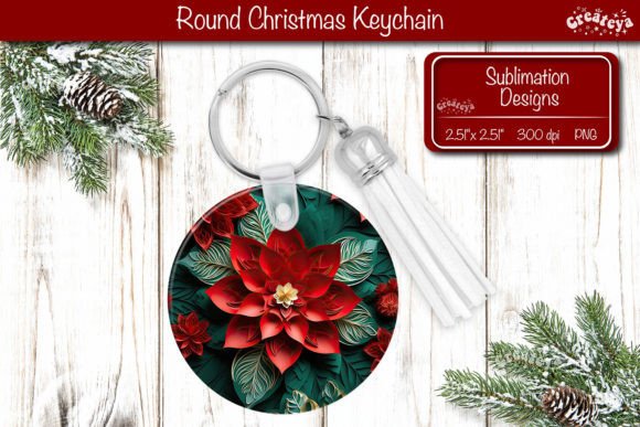 Round 3D Christmas Keychain Sublimation: A Festive and Functional Gift Idea