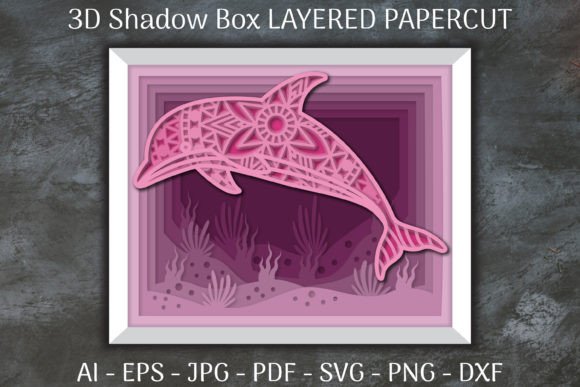 Sea Dolphin Mandala 3D Shadow Box Layere: A Unique Creative Tool for Art and Design