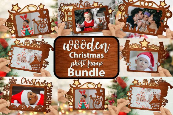 Wooden Christmas Photo Frame 3D Bundle: A Creative and Practical Digital Resource for All